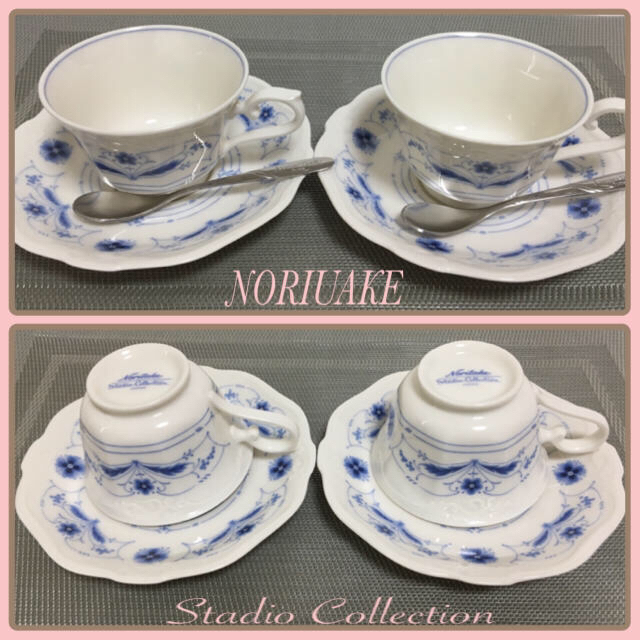 Noritake(ノリタケ)の新品 ノリタケ、ペアーカップ、スタジオコレクション c/s 2客.未使用です。 インテリア/住まい/日用品のキッチン/食器(食器)の商品写真