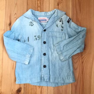 デニムダンガリー(DENIM DUNGAREE)の《美品》デニム&ダンガリー セーラーシャツジャケット 100cm (ジャケット/上着)