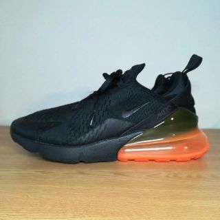 ナイキ(NIKE)の美品 NIKE AIR MAX 270  BLACK&TOTAL ORANGE(スニーカー)