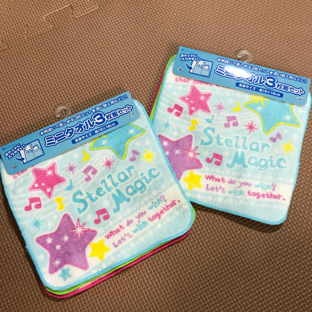 ミニタオル3枚✖️2セット 新品 キッズ/ベビー/マタニティのキッズ/ベビー/マタニティ その他(その他)の商品写真