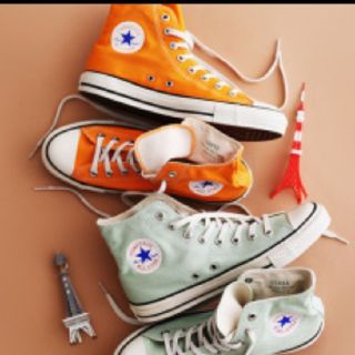 コンバース(CONVERSE)のCONVERSE ALLSTAR HI 東京限定 オレンジ US8  コンバース(スニーカー)