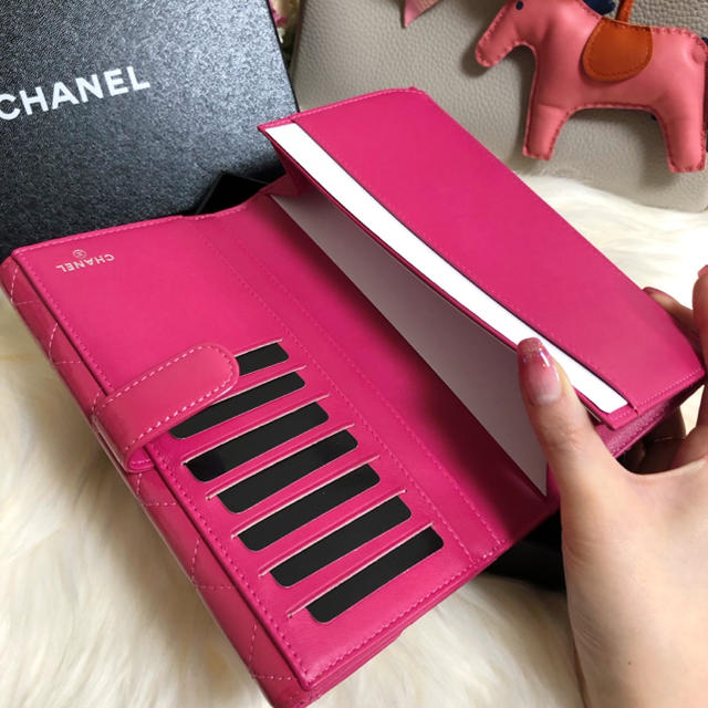 ❤️未使用❤️CHANEL シャネル エナメル マトラッセ 長財布 ピンク