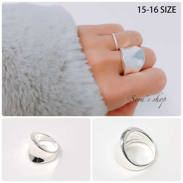 *wide silver ring S925[15-16号]*JER-013 レディースのアクセサリー(リング(指輪))の商品写真