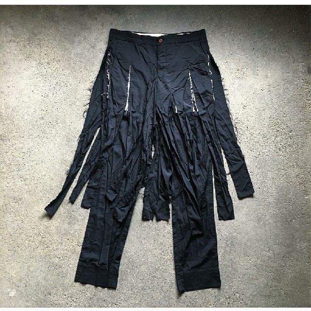 割引クーポン配布中!! BLACK comme des garçons 短冊 スラックス