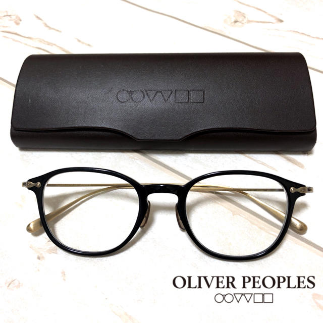 アセテートチタン付属品美品☆完売☆OLIVER PEOPLES☆stiles☆ウェリントンメガネ