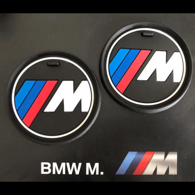 BMW(ビーエムダブリュー)の限定 BMW M performance ドリンクホルダーマット73mm 2枚 自動車/バイクの自動車(車種別パーツ)の商品写真