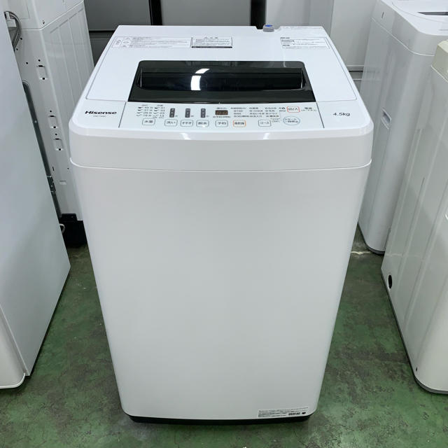 日本メーカー新品 30日迄 18年製 Hisense 4.5kg 洗濯機J137