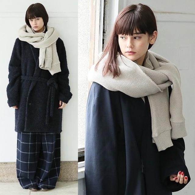 Edwina Hoerl(エドウィナホール)の15AW Edwina Horl ロングニットストール 定価25,920円 レディースのファッション小物(マフラー/ショール)の商品写真