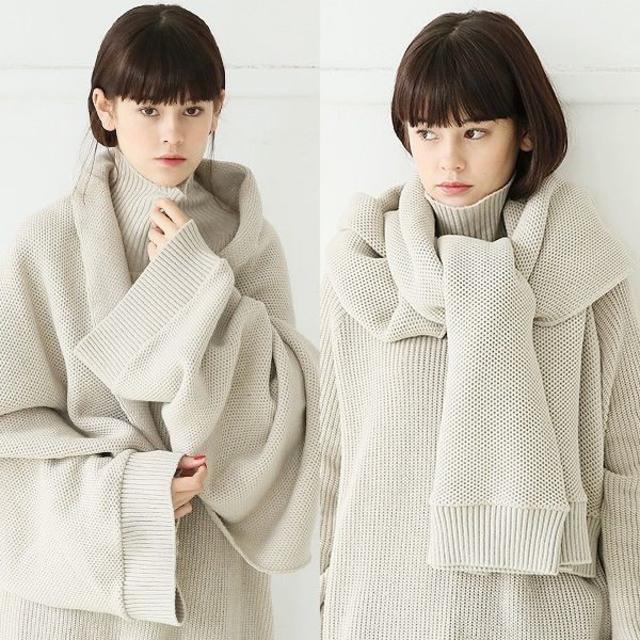 Edwina Hoerl(エドウィナホール)の15AW Edwina Horl ロングニットストール 定価25,920円 レディースのファッション小物(マフラー/ショール)の商品写真