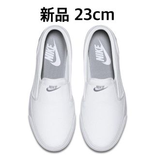 ナイキ(NIKE)の新品 ナイキ トキ スリップオン キャンバス ウィメンズシューズ 白(スリッポン/モカシン)