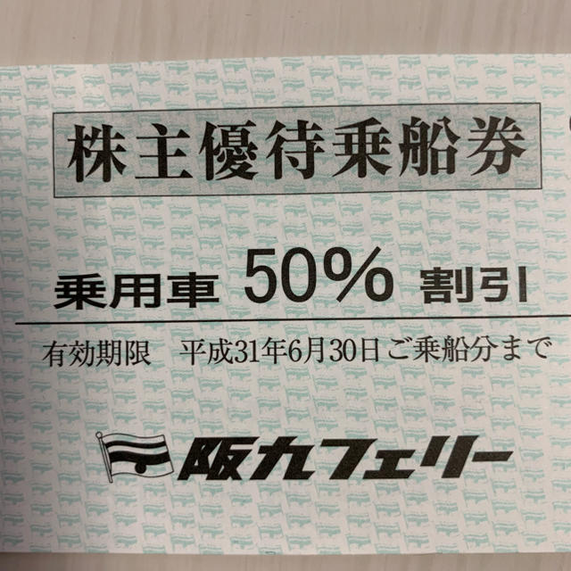 61%OFF!】 阪九フェリー 株主優待券2枚セット ad-naturam.fr
