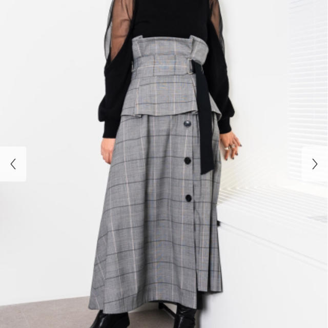 SNIDEL(スナイデル)のスナイデル ハイウエストベルティッドスカート チェック レディースのスカート(ロングスカート)の商品写真