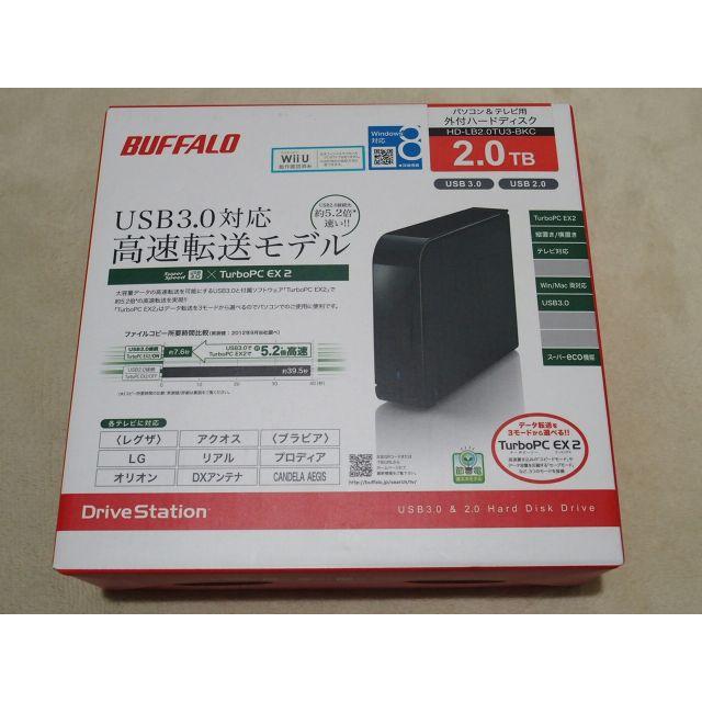 PC/タブレット未開封 BUFFALO 外付けHDD HD-LB2.0TU3-BKC USB