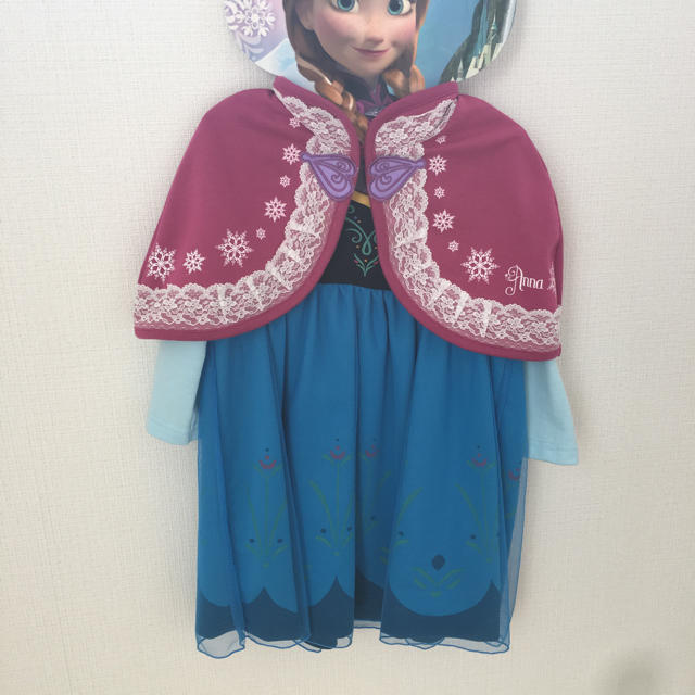 Disney(ディズニー)のアナ雪 アナ なりきり ワンピース キッズ/ベビー/マタニティのキッズ服女の子用(90cm~)(ワンピース)の商品写真