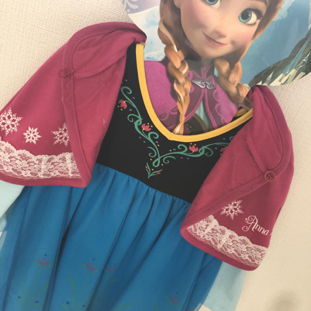 Disney(ディズニー)のアナ雪 アナ なりきり ワンピース キッズ/ベビー/マタニティのキッズ服女の子用(90cm~)(ワンピース)の商品写真