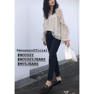 マウジー(moussy)の今季新作★MOUSSY DENSE FLOWERブラウス★花柄シフォンブラウス(シャツ/ブラウス(長袖/七分))