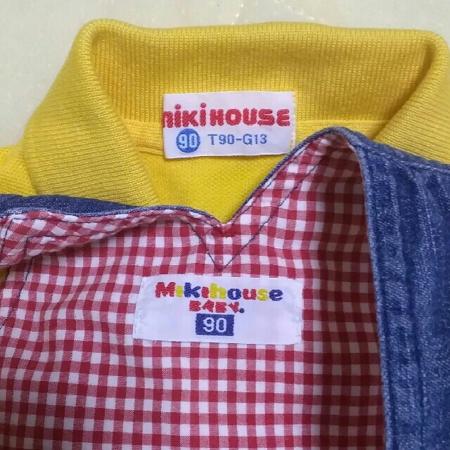 mikihouse(ミキハウス)のミキハウス　　ショートオール　半袖ポロシャツ　90  ２枚セット キッズ/ベビー/マタニティのキッズ服男の子用(90cm~)(その他)の商品写真