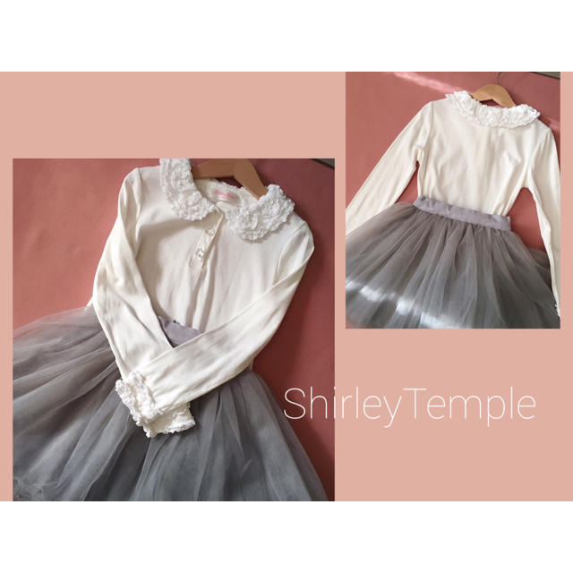 Shirley Temple(シャーリーテンプル)のShirleyTempleシャーリーテンプル カットソーフリルブラウス❁120 キッズ/ベビー/マタニティのキッズ服女の子用(90cm~)(Tシャツ/カットソー)の商品写真