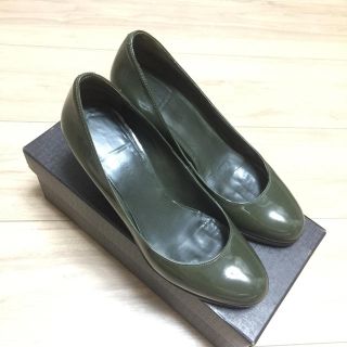 コールハーン(Cole Haan)の処分　美品コールハーン パンプス カーキ色(ハイヒール/パンプス)