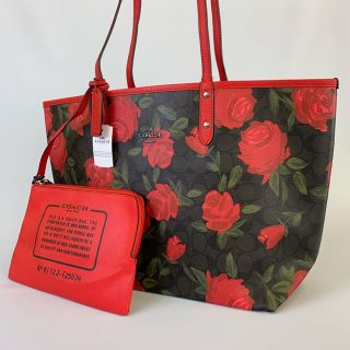 コーチ(COACH)の新品未使用 COACH シグネチャー バラ ブラウン トートバッグ SD2-9(トートバッグ)