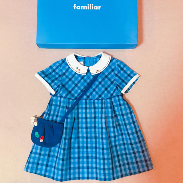 familiar(ファミリア)のファミリア ポシェット付き ワンピース キッズ/ベビー/マタニティのベビー服(~85cm)(ワンピース)の商品写真