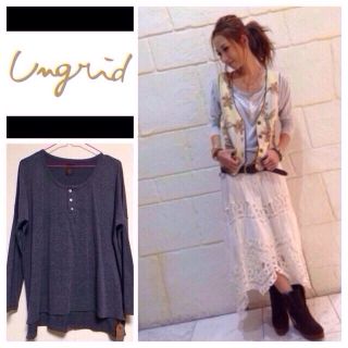 アングリッド(Ungrid)のungrid ヘンリーネックL/S(カットソー(長袖/七分))