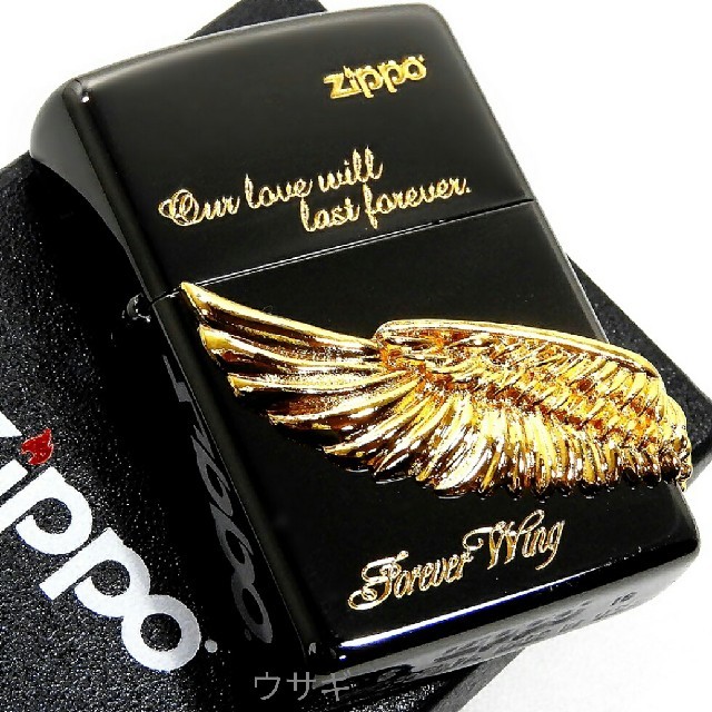 ZIPPO(ジッポー)の送料無料☆zippo☆Forever Wing☆ゴールドウイングメタル☆ジッポ メンズのファッション小物(タバコグッズ)の商品写真