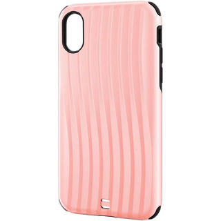 エレコム(ELECOM)のiPhone X用ハイブリッドケース キャリーバッグ調 ピンク 新品未使用(iPhoneケース)