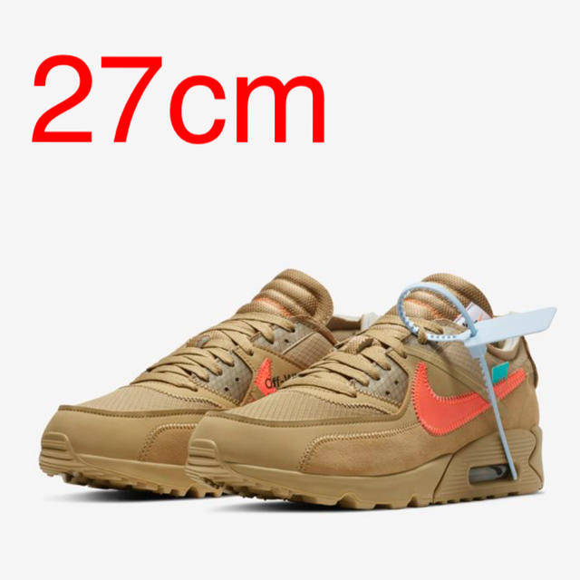 NIKE(ナイキ)の【27cm】ナイキ オフホワイト エアマックス 90 デザートオレ desert メンズの靴/シューズ(スニーカー)の商品写真