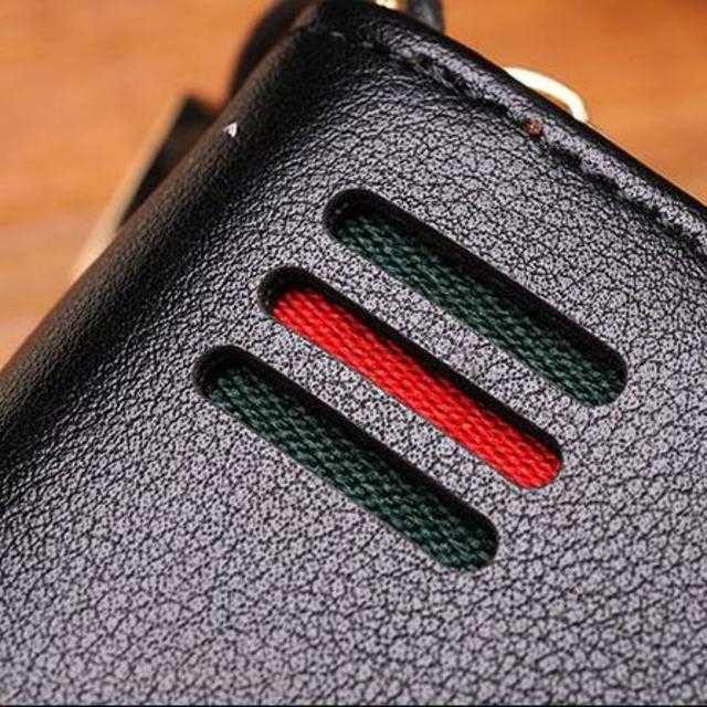 KU081 送料無料♪グッチカラー 長財布 ラウンドファスナー 黒 イタリア メンズのバッグ(トートバッグ)の商品写真