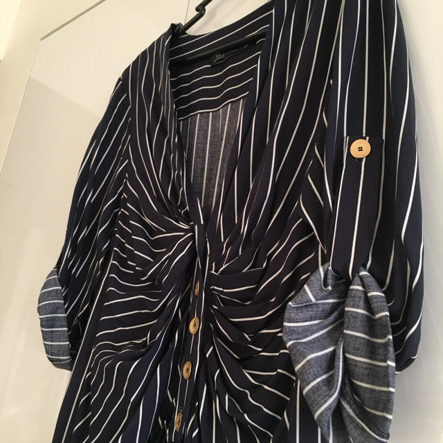 ZARA(ザラ)のザラ   ロング シャツ ワンピース レディースのトップス(シャツ/ブラウス(長袖/七分))の商品写真