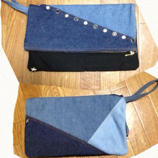 ハンドメイド★デニムクラッチバック(クラッチバッグ)
