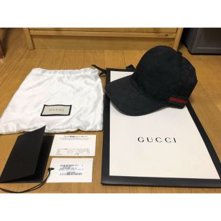 グッチ(Gucci)のGUCCI グッチ ベースボールキャップ 黒 Lサイズ(キャップ)