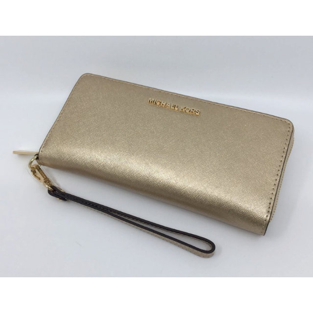 レディースMICHAEL KORS Metallic Leather ウォレット 長財布