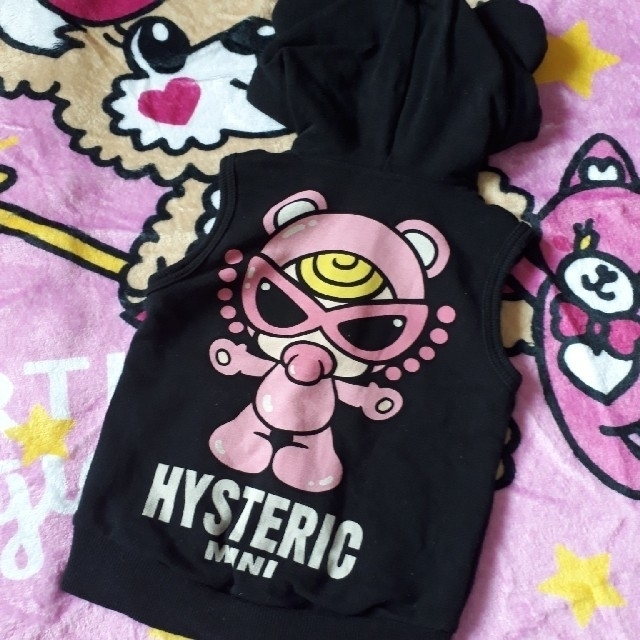 HYSTERIC MINI(ヒステリックミニ)のテディベスト キッズ/ベビー/マタニティのベビー服(~85cm)(ジャケット/コート)の商品写真