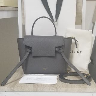 セリーヌ(celine)のセリーヌ　ベルトバッグ　ナノ　グレー(ショルダーバッグ)