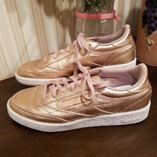 リーボック(Reebok)のReebokスニーカー　ピンクゴールド25センチ(スニーカー)