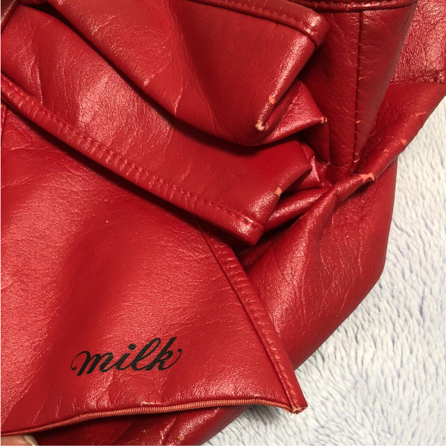 MILK(ミルク)のMILK リボン バッグ 赤 レディースのバッグ(トートバッグ)の商品写真