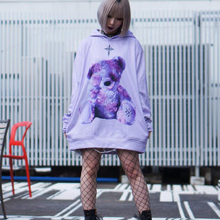 TRAVAS TOKYO Furry bear Hoodie purple