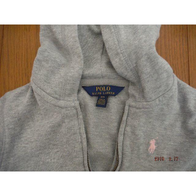 POLO RALPH LAUREN(ポロラルフローレン)のポロラルフローレン１３０　グレーパーカー キッズ/ベビー/マタニティのキッズ服女の子用(90cm~)(ジャケット/上着)の商品写真