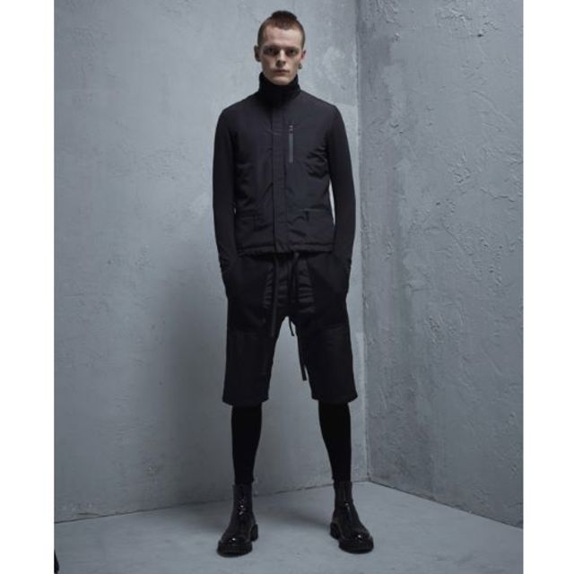 Rick Owens(リックオウエンス)の新品VARCITY異素材スリーブ切替グローブドッキング極細ブルゾンＳ メンズのジャケット/アウター(ダウンジャケット)の商品写真