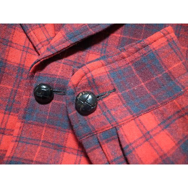 PENDLETON(ペンドルトン)のペンドルトン シャツジャケット 赤 チェック Lサイズ ヴィンテージ オールド メンズのジャケット/アウター(テーラードジャケット)の商品写真