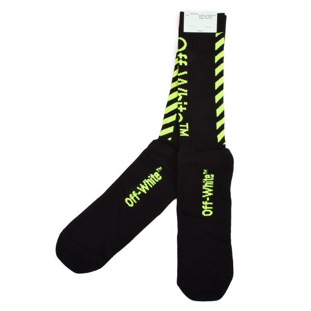 OFF-WHITE(オフホワイト)のOFF-WHITE オフホワイト DIAG FLUO ソックス 箱無し メンズのレッグウェア(ソックス)の商品写真