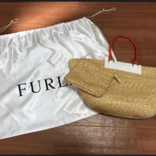 フルラ(Furla)のFURLA  カゴバッグ(かごバッグ/ストローバッグ)