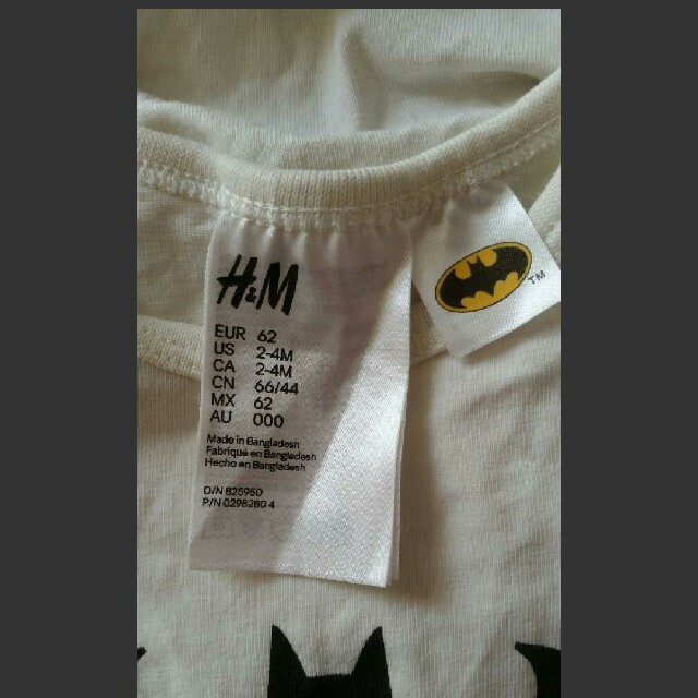 H&M(エイチアンドエム)のH&M　ロンパース60 バットマン キッズ/ベビー/マタニティのベビー服(~85cm)(ロンパース)の商品写真