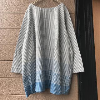 新品♡大きいサイズ♡ストライプ柄コットンリネンチュニックワンピース(チュニック)