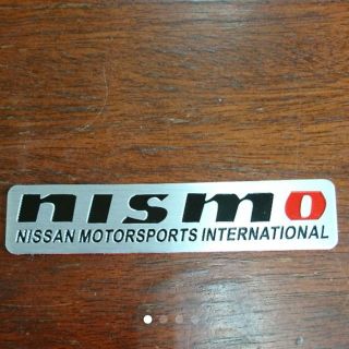 ニッサン(日産)の値下げ nismo ニスモ アルミメタルエンブレム 新品(車外アクセサリ)