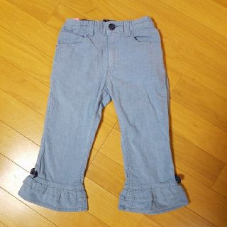 ミキハウス(mikihouse)のミキハウス 130 パンツ クロップドパンツ  リーナちゃん ブルー リボン(パンツ/スパッツ)