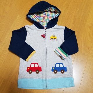 ミキハウス(mikihouse)のミキハウス100 フード付きパーカー 車 プッチー君(ジャケット/上着)