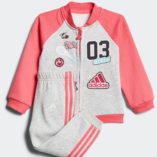 adidas(アディダス)の☆新作☆ アディダスベビージャージ上下90 キッズ/ベビー/マタニティのキッズ服女の子用(90cm~)(その他)の商品写真